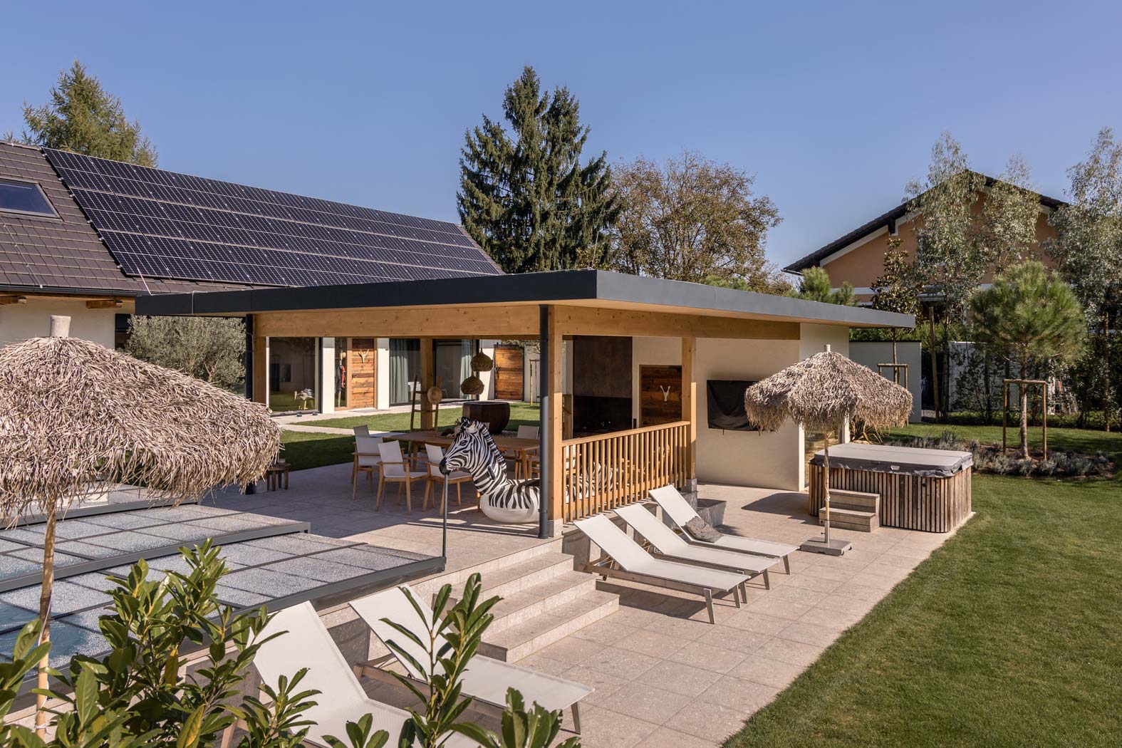 Käfer Bau Baufirma Baumeister Bauunternehmen Bauplanung Straden Südoststeiermark Steiermark aussenanlagen aussengestaltung terrasse balkon carport garage parkplatz